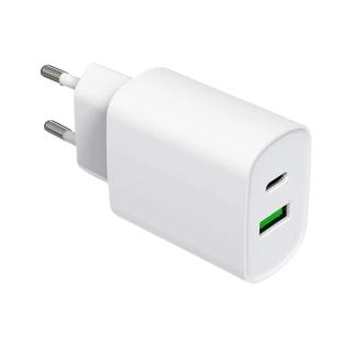 Cargador de pared doble puerto tipo C + USB 36W
